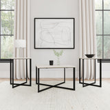 Tobin White Marble 3-piece Marble Top Coffee and End Table Set from Coaster - Luna Furniture