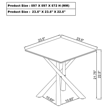 Carvell Mirage White 3-Piece Square Coffee and End Table Set from Coaster - Luna Furniture
