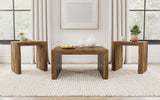 Odilia Auburn 3-Piece Solid Wood Coffee and End Table Set from Coaster - Luna Furniture