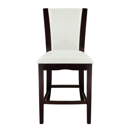 Daisy Espresso 54" Glass-Top Round Counter Height Table from Homelegance - Luna Furniture