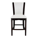 Daisy Espresso/Dark Brown 5-Piece 54" Glass-Top Round Counter Height Set from Homelegance - Luna Furniture