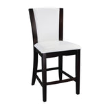 Daisy Espresso/Dark Brown 5-Piece 54" Glass-Top Round Counter Height Set from Homelegance - Luna Furniture