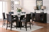 Daisy Espresso 54" Glass-Top Round Counter Height Table from Homelegance - Luna Furniture