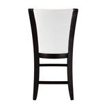 Daisy Espresso/White 5-Piece 54" Glass-Top Square Counter Height Set from Homelegance - Luna Furniture