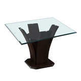 Daisy Espresso/White 5-Piece 54" Glass-Top Round Dining Room Set from Homelegance - Luna Furniture