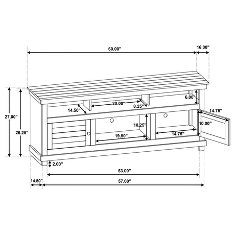 Payne White 60-inch TV Stand Media Console from Coaster - Luna Furniture
