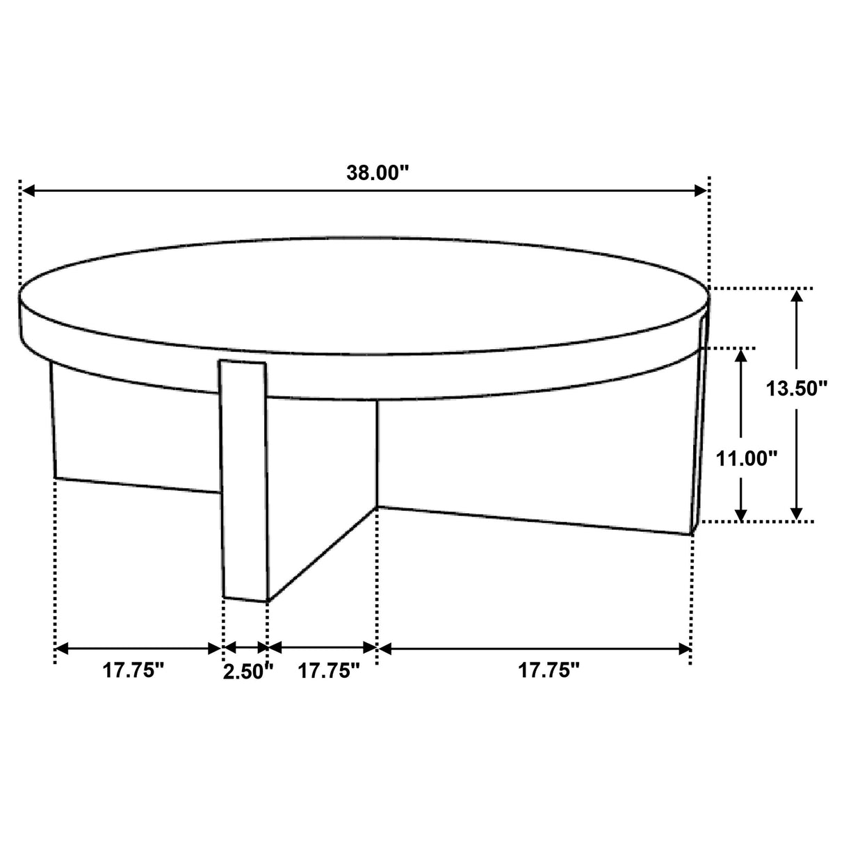 Kinkaid Brown Round Solid Mango Wood Coffee Table from Coaster - Luna Furniture
