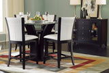 Daisy Espresso 54" Glass-Top Round Counter Height Table from Homelegance - Luna Furniture