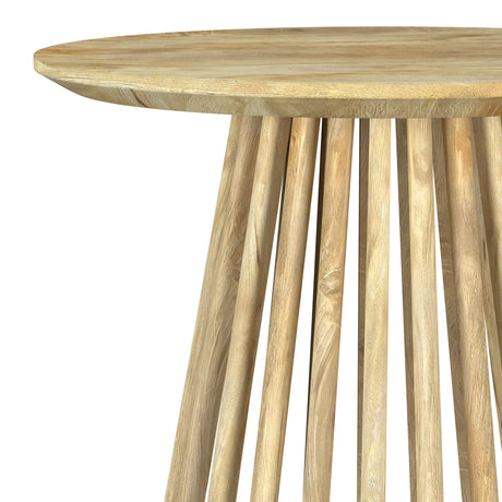 Touhy Natural Mango Round Solid Wood End Table from Coaster - Luna Furniture