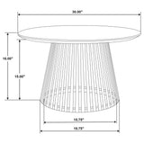 Touhy Natural Mango 3-Piece Round Coffee and End Table Set from Coaster - Luna Furniture