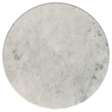 Hermas White 2-Piece Round Marble Coffee and End Table Set from Coaster - Luna Furniture