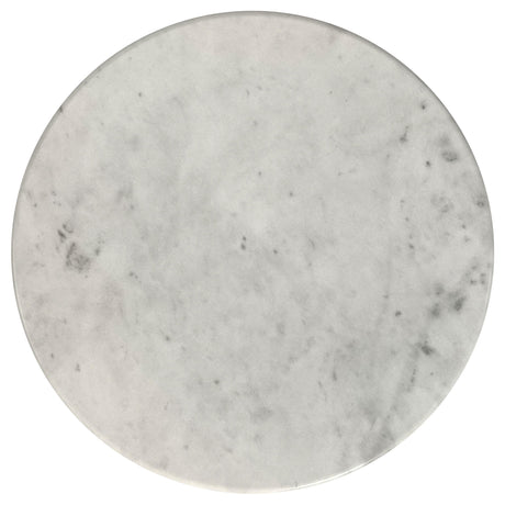 Hermas White 2-Piece Round Marble Coffee and End Table Set from Coaster - Luna Furniture
