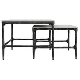 Ebby White 2-Piece Genuine Marble Top Nesting Coffee Tables from Coaster - Luna Furniture