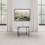 Ebby White Square Genuine Marble Top Metal End Table from Coaster - Luna Furniture