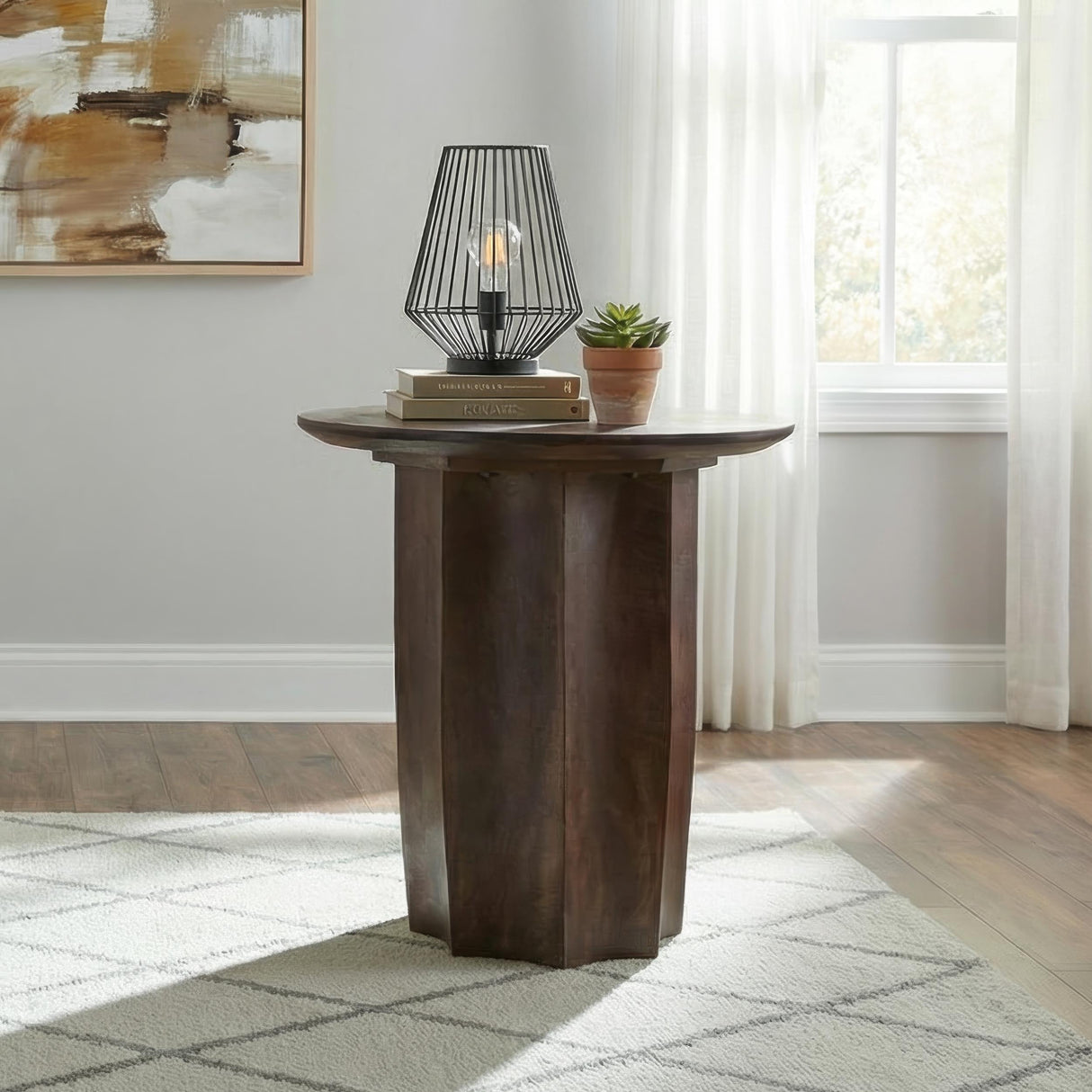 Cayenne Walnut Solid Mango Wood Accent Side End Table from Coaster - Luna Furniture