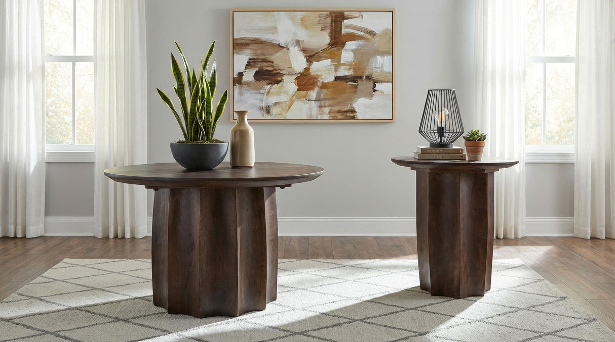 Cayenne Walnut Solid Mango Wood Accent Side End Table from Coaster - Luna Furniture