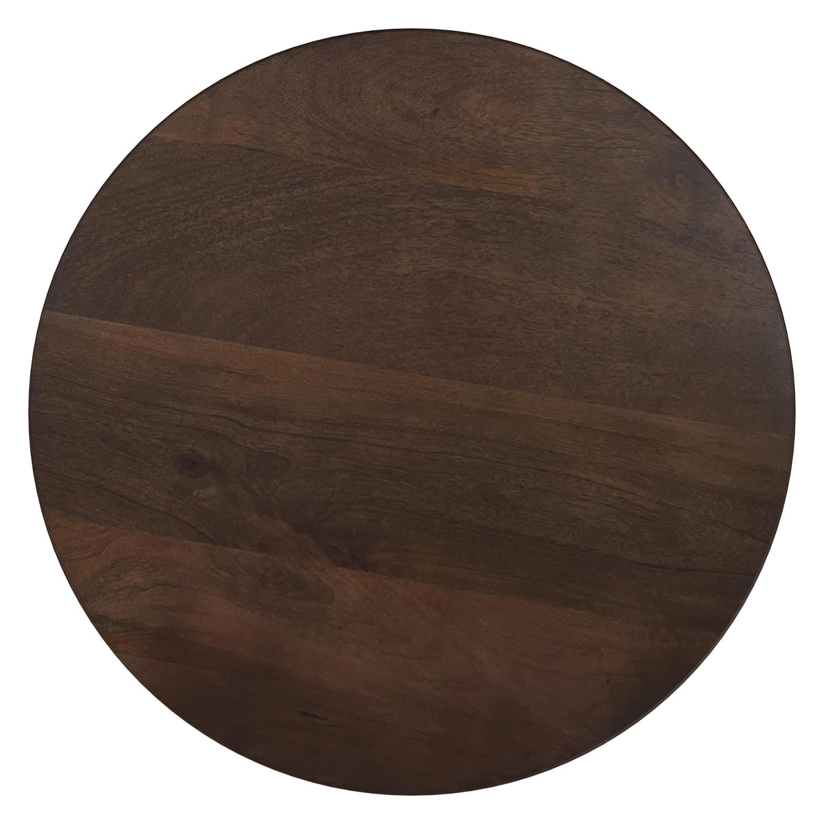 Cayenne Walnut coffee table top, round solid wood grain detail