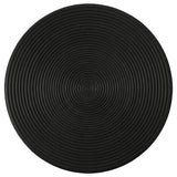 Macedo Black Round Ribbed Rattan Drum End Table from Coaster - Luna Furniture