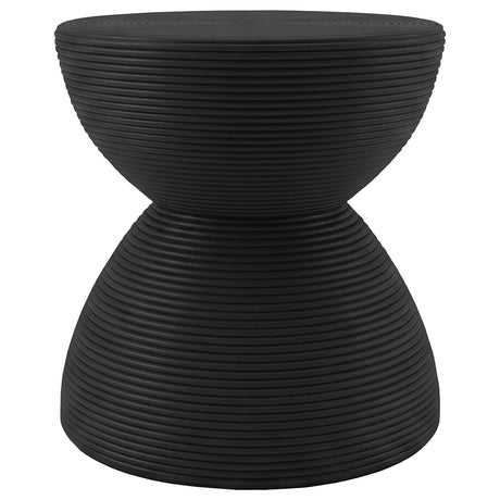Macedo Black 3-Piece Transitional Round Rattan Coffee and End Table Set from Coaster - Luna Furniture