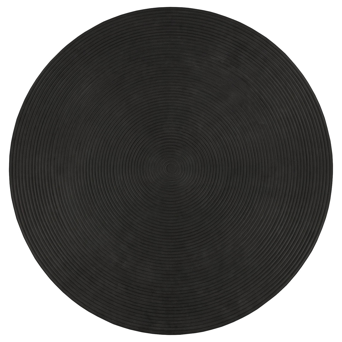 Macedo Black Round Ribbed Rattan Coffee Table from Coaster - Luna Furniture