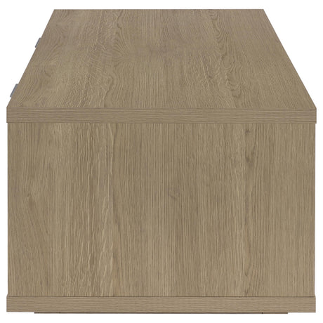 Ingram Latte 2-Drawer Coffee Table with Open Shelf from Coaster - Luna Furniture