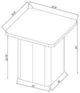 Fraser Greige 2-Piece Pedestal Coffee and End Table Set