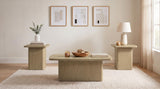 Fraser Greige 3-Piece Pedestal Coffee and End Table Set from Coaster - Luna Furniture