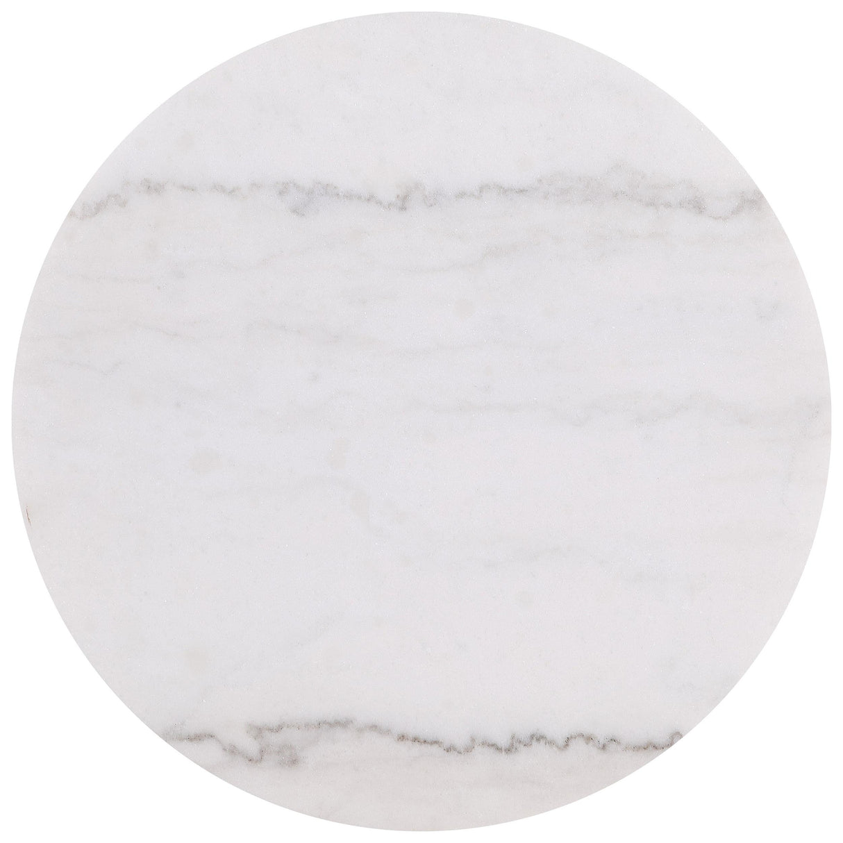 Jason Greige/White Marble Round Marble Top Side End Table from Coaster - Luna Furniture