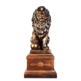 HD-71158 Antique Bronze/Polished Accents Lion With Left Ball from Homey Design - Luna Furniture