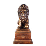 HD-71159 Antique Bronze/Polished Accents Lion With Right Ball from Homey Design - Luna Furniture