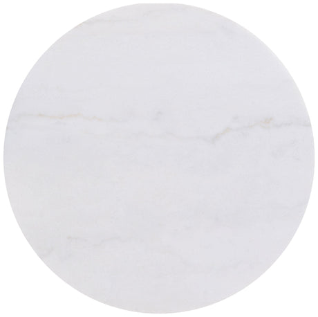 Jason White/Honey Brown Round Marble Top Coffee Table from Coaster - Luna Furniture