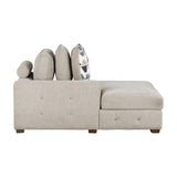 Raife Taupe 4-Piece Sectional with Right Chaise from Homelegance - Luna Furniture