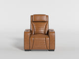 Cyber Gray Power Reclining Chair with Power Headrest, Cup holder, Charging Ports and LED Lighting from Homelegance - Luna Furniture