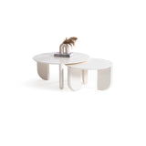Elara Cream 3-Piece Coffee Table Set from Nova Furniture - Luna Furniture