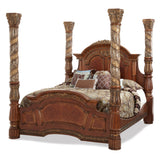 Villa Valencia® Classic Chestnut Eastern King Canopy Bed from Michael Amini - Luna Furniture