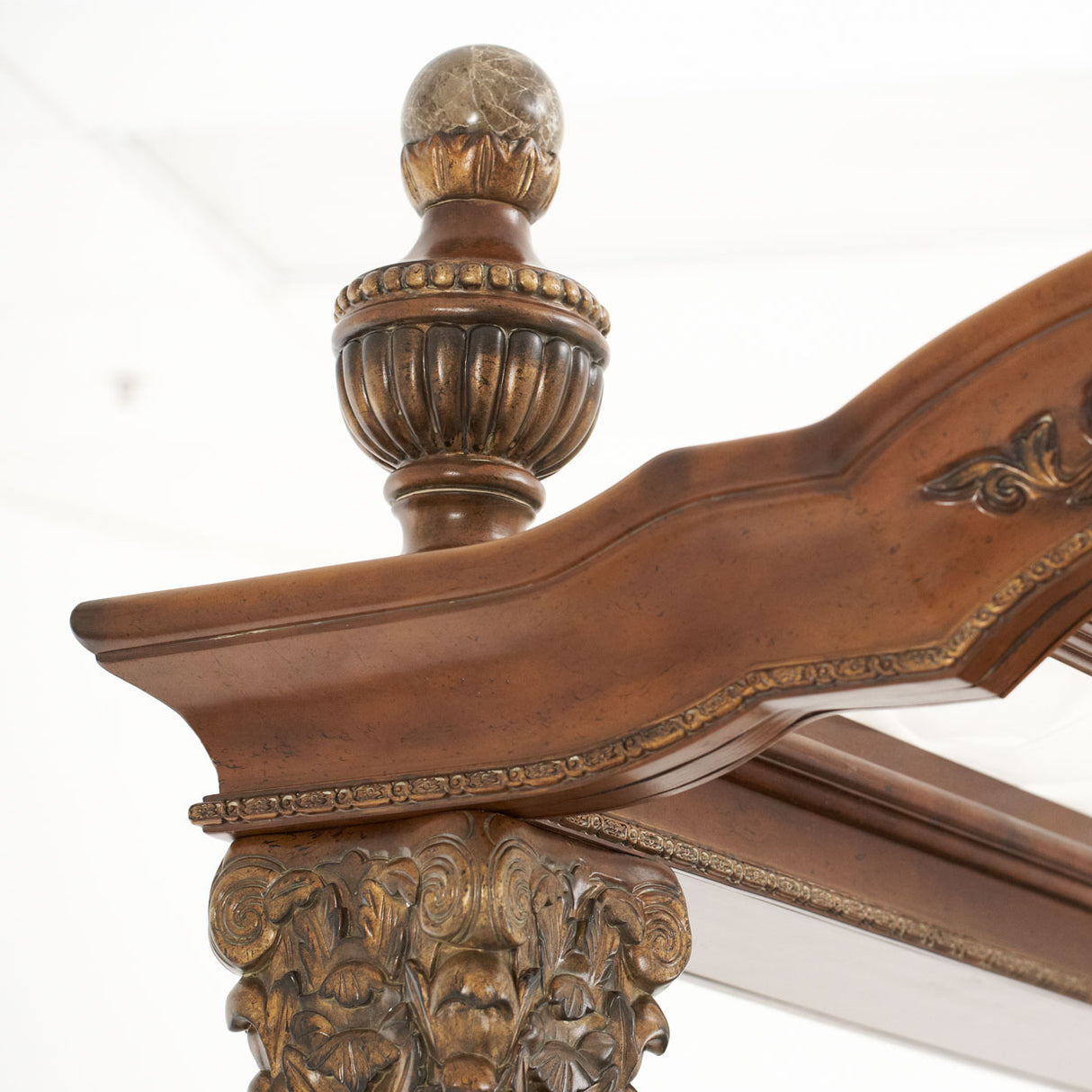 Villa Valencia® Classic Chestnut Eastern King Canopy Bed from Michael Amini - Luna Furniture