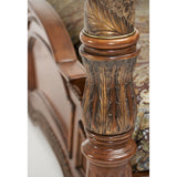 Villa Valencia® Classic Chestnut Eastern King Canopy Bed from Michael Amini - Luna Furniture