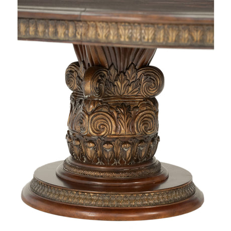 Villa Valencia Classic Chestnut Round Dining Table from Michael Amini - Luna Furniture