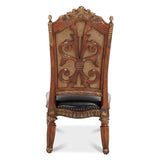 Villa Valencia Classic Chestnut Leather Dining Side Chair from Michael Amini - Luna Furniture