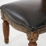 Villa Valencia Classic Chestnut Leather Dining Side Chair from Michael Amini - Luna Furniture
