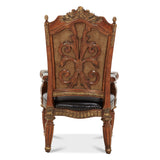 Villa Valencia Classic Chestnut Leather Dining Arm Chair from Michael Amini - Luna Furniture