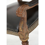 Villa Valencia Classic Chestnut Leather Dining Arm Chair from Michael Amini - Luna Furniture