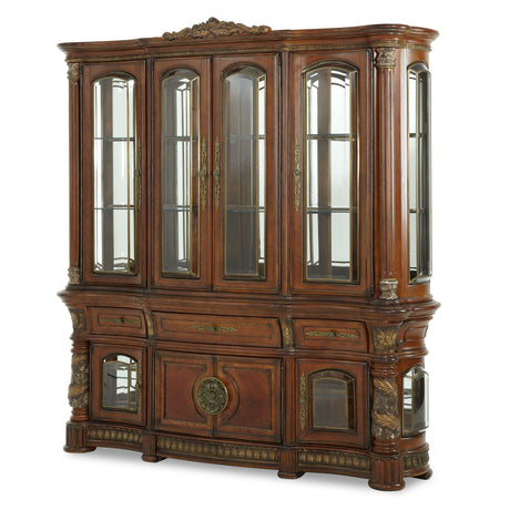 Villa Valencia Classic Chestnut China Cabinet from Michael Amini - Luna Furniture