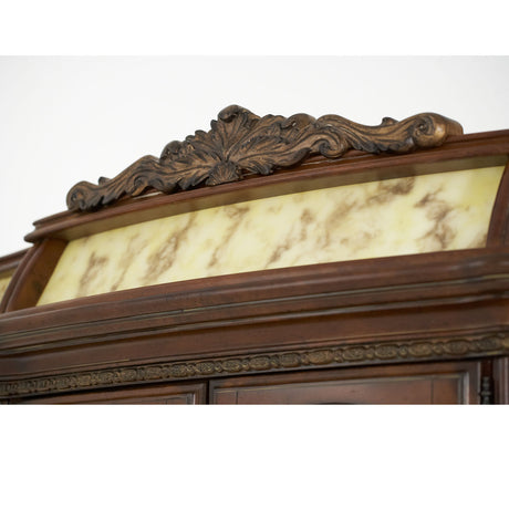 Villa Valencia Classic Chestnut China Cabinet With Light Box from Michael Amini - Luna Furniture