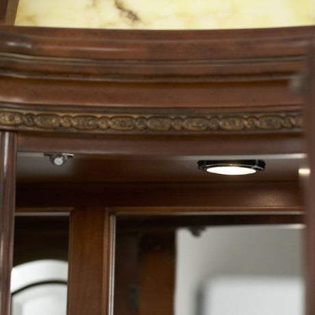 Villa Valencia Classic Chestnut China Cabinet With Light Box from Michael Amini - Luna Furniture