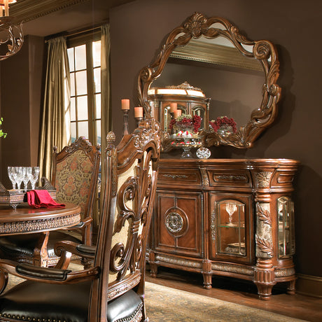 Villa Valencia Classic Chestnut Sideboard With Mirror from Michael Amini - Luna Furniture