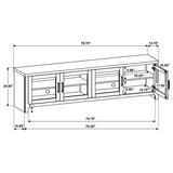 Brenham Light Oak 79-inch 4-Door TV Stand Media Console from Coaster - Luna Furniture