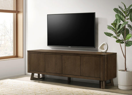 Trotter Brown 71-inch 4-Door Wood TV Stand Media Console from Coaster - Luna Furniture