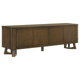 Trotter Brown 71-inch 4-Door Wood TV Stand Media Console from Coaster - Luna Furniture