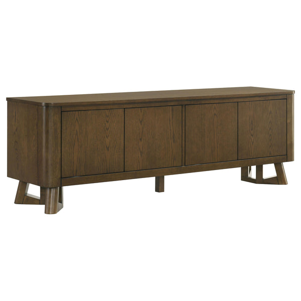 Trotter Brown 71-inch 4-Door Wood TV Stand Media Console